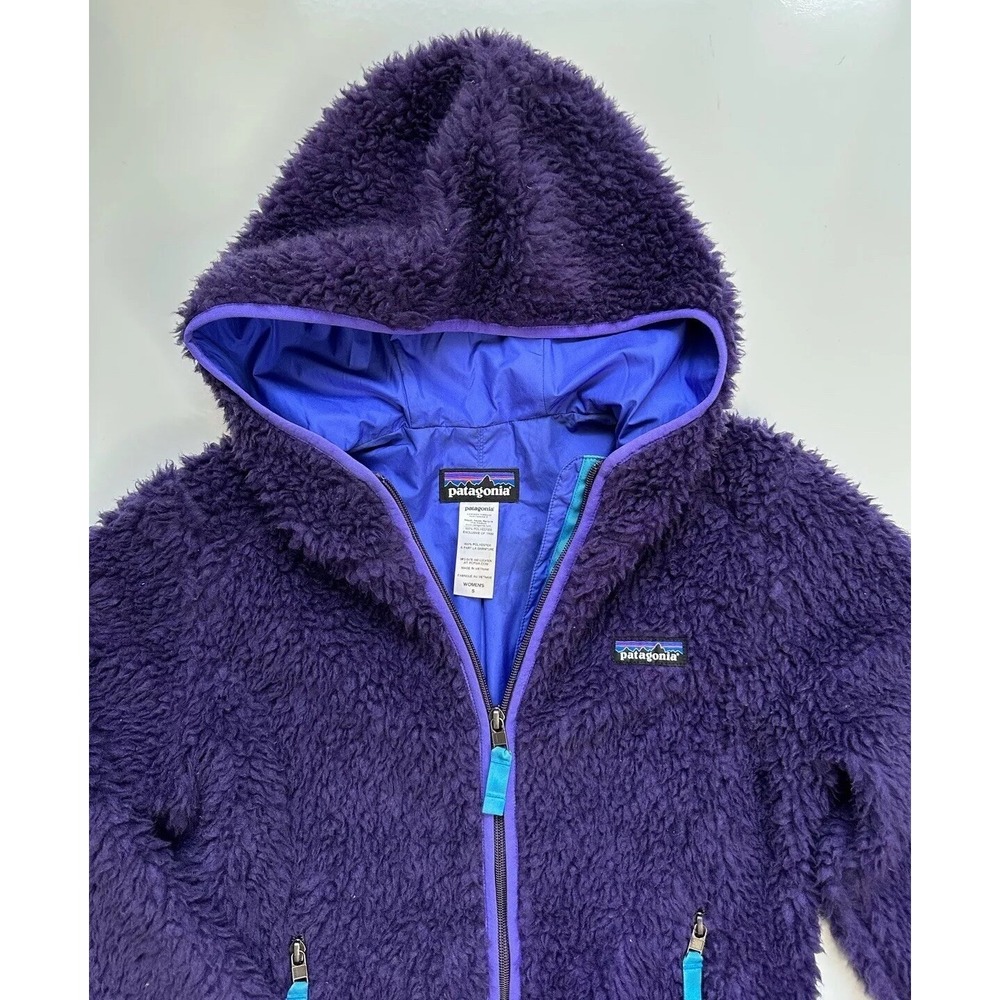 VTG Patagonia Retro-X Zip Hoodie Deep Pile Purple Monkey Fleece Women's Small